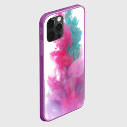 Чехол для iPhone 12 Pro Max Яркий красочный дым, цвет: 3D-сиреневый — фото 2