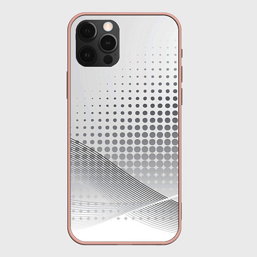 Чехол iPhone 12 Pro Max Стальной градиент / 3D-Светло-розовый – фото 1