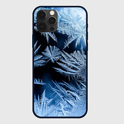 Чехол для iPhone 12 Pro Max Морозный узор на стекле, цвет: 3D-черный