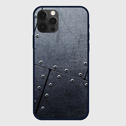 Чехол для iPhone 12 Pro Max Стальные пластины, цвет: 3D-черный