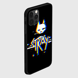 Чехол для iPhone 12 Pro Max Stray glitch logo, цвет: 3D-черный — фото 2