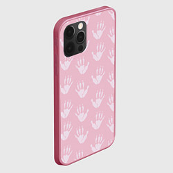 Чехол для iPhone 12 Pro Max Лапки опоссума розовые, цвет: 3D-малиновый — фото 2