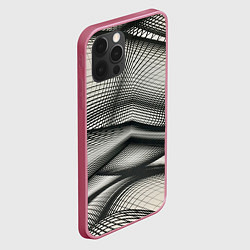 Чехол для iPhone 12 Pro Max Переплетение сетей, цвет: 3D-малиновый — фото 2