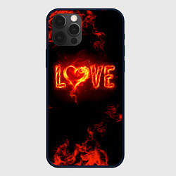 Чехол для iPhone 12 Pro Max Fire love, цвет: 3D-черный