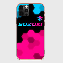 Чехол iPhone 12 Pro Max Suzuki - neon gradient: символ сверху