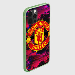 Чехол для iPhone 12 Pro Max Manchester United, цвет: 3D-салатовый — фото 2