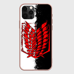 Чехол iPhone 12 Pro Max Атака титанов - Красный Разведкорпус