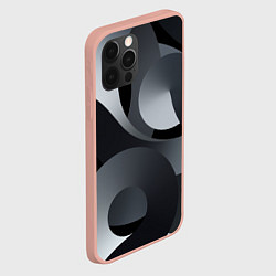 Чехол для iPhone 12 Pro Max Спирали абстракция, цвет: 3D-светло-розовый — фото 2
