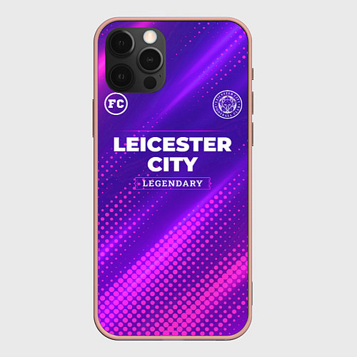 Чехол iPhone 12 Pro Max Leicester City legendary sport grunge / 3D-Светло-розовый – фото 1