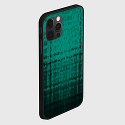 Чехол для iPhone 12 Pro Max Мозаичный узор в черно -зеленых тонах, цвет: 3D-черный — фото 2