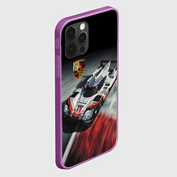 Чехол для iPhone 12 Pro Max Porsche - racing team - motorsport, цвет: 3D-сиреневый — фото 2