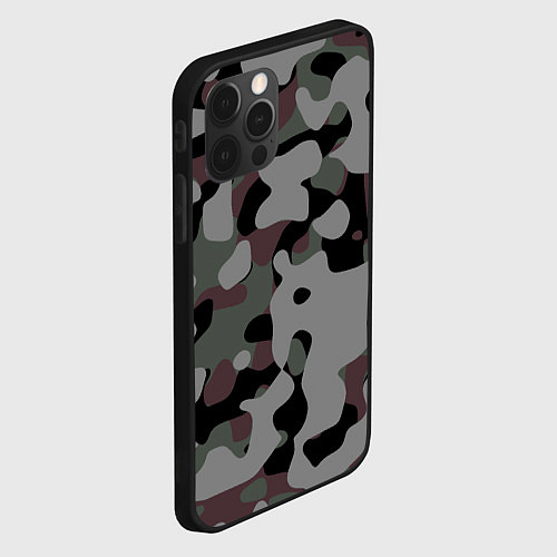 Чехол iPhone 12 Pro Max Камуфляж Urban Night / 3D-Черный – фото 2