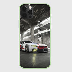 Чехол для iPhone 12 Pro Max BMW M8 - Mission 8, цвет: 3D-салатовый