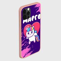 Чехол для iPhone 12 Pro Max Марго единорог с сердечком, цвет: 3D-светло-розовый — фото 2