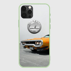 Чехол для iPhone 12 Pro Max Рыжая бестия - Plymouth Satellite 1971 года, цвет: 3D-салатовый