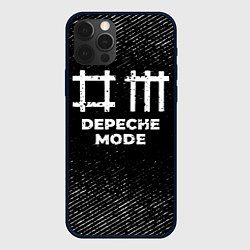 Чехол для iPhone 12 Pro Max Depeche Mode с потертостями на темном фоне, цвет: 3D-черный