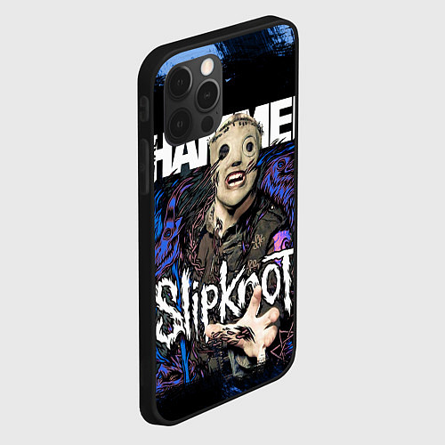 Чехол iPhone 12 Pro Max Slipknot hammer blue / 3D-Черный – фото 2