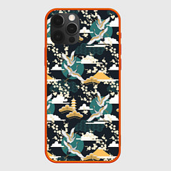 Чехол для iPhone 12 Pro Max Japan mural, цвет: 3D-красный