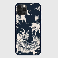 Чехол для iPhone 12 Pro Max Japan carp, цвет: 3D-черный