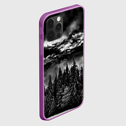 Чехол для iPhone 12 Pro Max Night Forest, цвет: 3D-сиреневый — фото 2