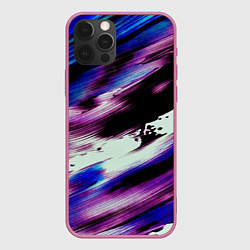 Чехол для iPhone 12 Pro Max Color storm, цвет: 3D-малиновый