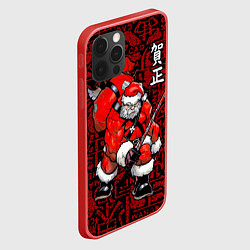 Чехол для iPhone 12 Pro Max Santa Claus Samurai, цвет: 3D-красный — фото 2
