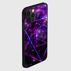 Чехол для iPhone 12 Pro Max Triangle space - Neon - Geometry, цвет: 3D-черный — фото 2