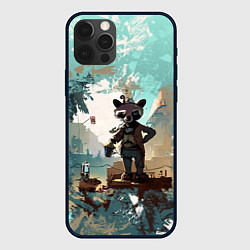 Чехол для iPhone 12 Pro Max Енот в стиле стимпанк, цвет: 3D-черный