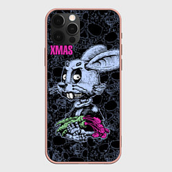 Чехол для iPhone 12 Pro Max XMAS Zombie rabbit with carrot, цвет: 3D-светло-розовый