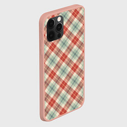 Чехол для iPhone 12 Pro Max Салатовый узор в клетку, цвет: 3D-светло-розовый — фото 2