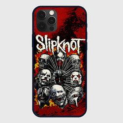 Чехол для iPhone 12 Pro Max Slipknot rock, цвет: 3D-черный