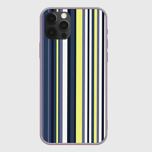 Чехол iPhone 12 Pro Max Абстрактные разноцветные линии / 3D-Серый – фото 1