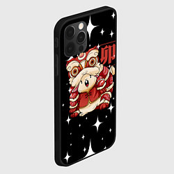 Чехол для iPhone 12 Pro Max Китайский кролик 2023, цвет: 3D-черный — фото 2