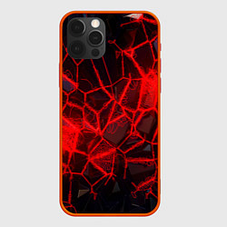 Чехол для iPhone 12 Pro Max Кристаллы в красных нитях, цвет: 3D-красный