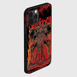 Чехол для iPhone 12 Pro Max Slipknot black and red, цвет: 3D-черный — фото 2