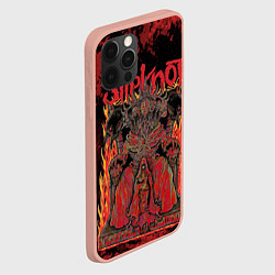 Чехол для iPhone 12 Pro Max Slipknot black and red, цвет: 3D-светло-розовый — фото 2