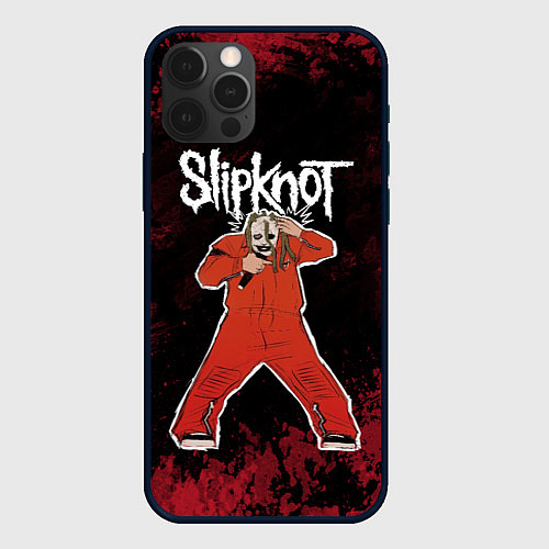 Чехол iPhone 12 Pro Max Slipknot music / 3D-Черный – фото 1