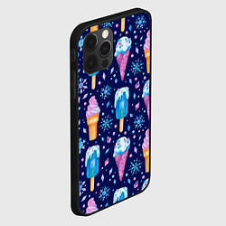 Чехол для iPhone 12 Pro Max Новогоднее мороженое, цвет: 3D-черный — фото 2