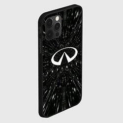 Чехол для iPhone 12 Pro Max Эмблема Инфинити, автомобильная тема, цвет: 3D-черный — фото 2