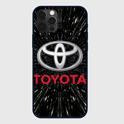 Чехол для iPhone 12 Pro Max Тойота, эмблема, автомобильная тема, цвет: 3D-черный
