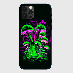 Чехол для iPhone 12 Pro Max Фантастические кислотные грибы, цвет: 3D-черный