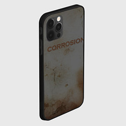 Чехол для iPhone 12 Pro Max Corrosion - рыжая ржавчина, цвет: 3D-черный — фото 2