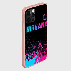 Чехол для iPhone 12 Pro Max Nirvana - neon gradient: символ сверху, цвет: 3D-светло-розовый — фото 2