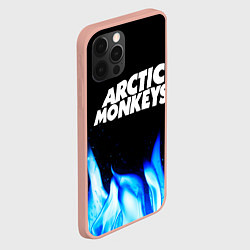 Чехол для iPhone 12 Pro Max Arctic Monkeys blue fire, цвет: 3D-светло-розовый — фото 2