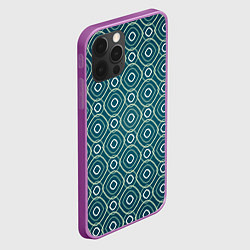 Чехол для iPhone 12 Pro Max Светло-зелёная текстура, цвет: 3D-сиреневый — фото 2