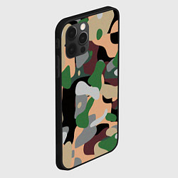 Чехол для iPhone 12 Pro Max Абстрактная бархатная аппликация, цвет: 3D-черный — фото 2