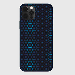Чехол для iPhone 12 Pro Max Шестиугольная чешуя, цвет: 3D-черный