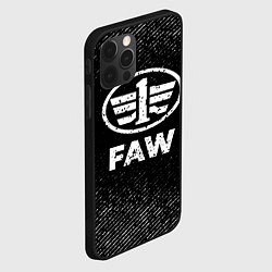 Чехол для iPhone 12 Pro Max FAW с потертостями на темном фоне, цвет: 3D-черный — фото 2