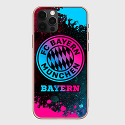 Чехол для iPhone 12 Pro Max Bayern - neon gradient, цвет: 3D-светло-розовый