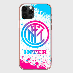 Чехол для iPhone 12 Pro Max Inter neon gradient style, цвет: 3D-светло-розовый